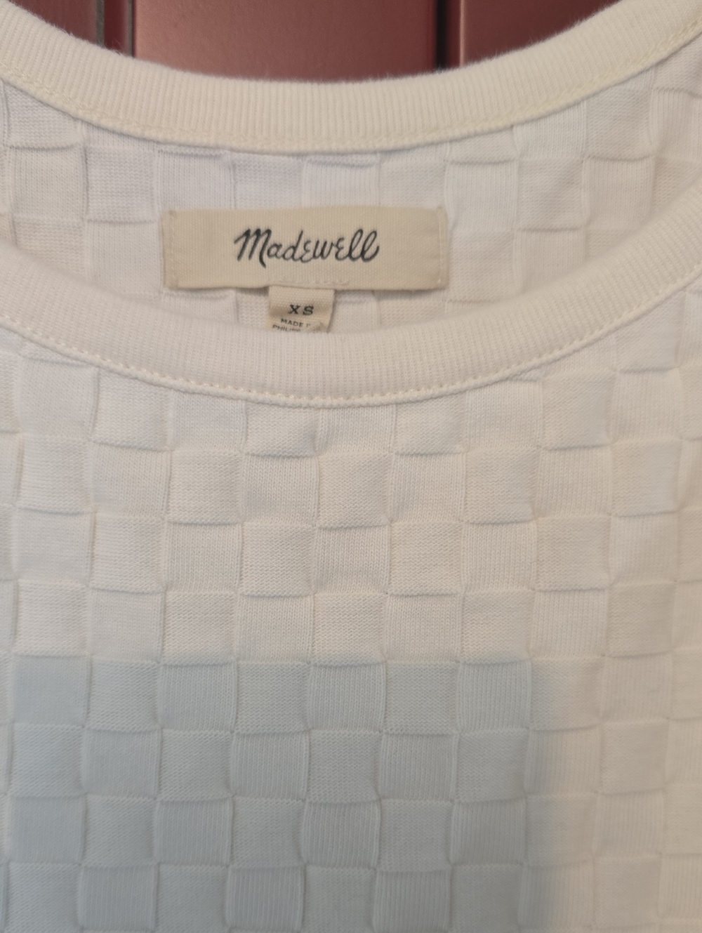 Madewell Cream Square-Textured Scoop Neck Camisole - Picture 4 of 4